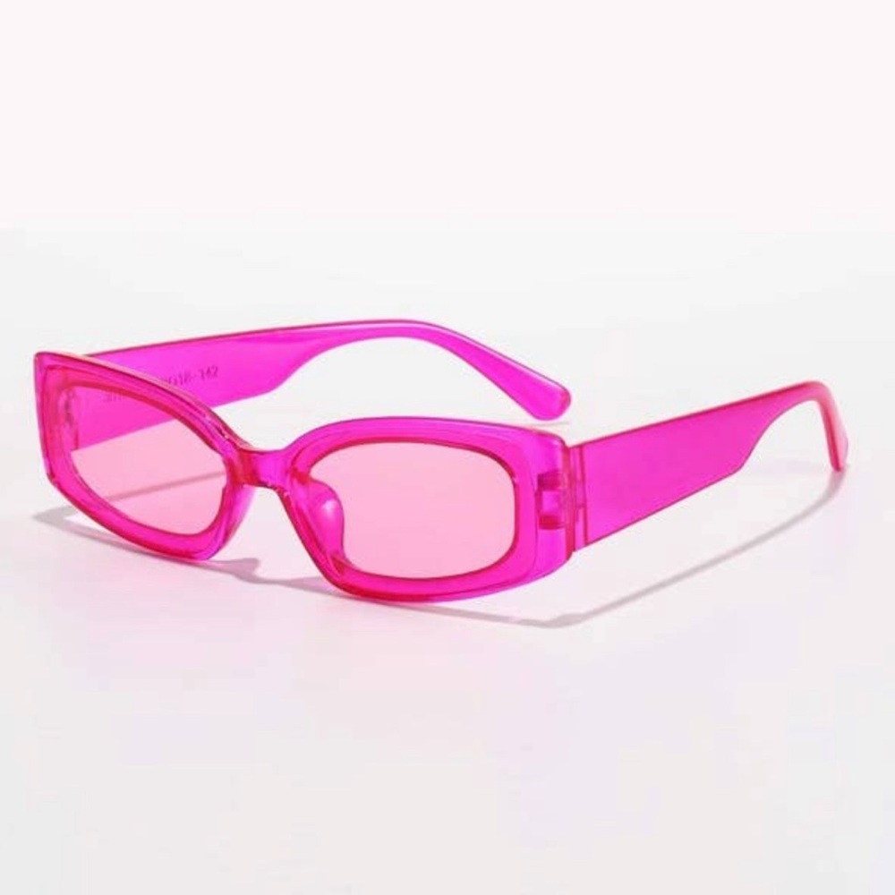 Stylish Pink Rectangular Sunglasses